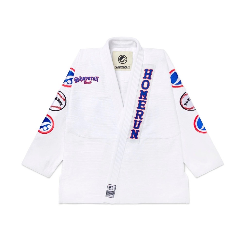 Shoyoroll Homerun Gi White BJJ Kimono Baseball Patch Limited Edition