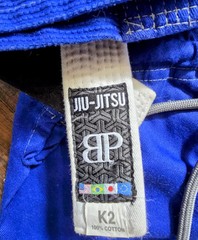 Breakpoint Gi Size K2 Blue Jiujitsu Grappling MMA Gym Training Canvas Logo