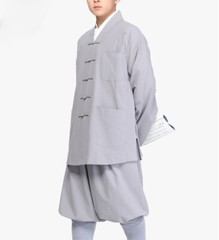 5color Full cotton Buddhist shaolin monk uniforms zen suits lay clothing black
