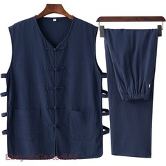 Chinese Kung Fu Tai Chi Vest Sleeveless Garment Martial Arts Wingchun Uniform