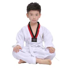 WTF Karate Children Judo Adult Long Sleeve White Taekwondo Clothing Uniforms