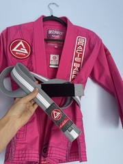 GRACIE BARRA Jiu Jitsu Gi Girls PINK Equipe GB Edition Lite Ripstop Kimono Y4