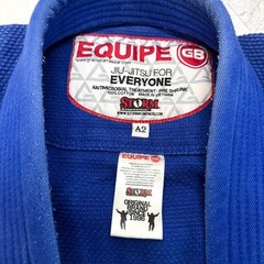 Gracie Barra Gi Jiu Jitsu Kimono Size A2 Blue Equipe Storm 100% Cotton GB MMA
