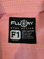 Fluory Grappling F1 Pink Koi Fish 100% Cotton Karate Jacket Lined Embroidered ￼