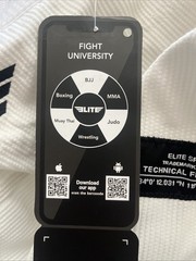 ELITE Sports BJJ Jiujitsu Gi Uniform / Size C2 / White No Bottom Pant