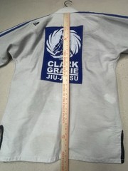 Clark Gracie Adidas Adult Men Size A3 White Stains Jiu Jitsu MMA Kimono Top Only