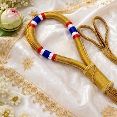 Mongkol Muay Thai Headband Gold Color Premium Handmand Boxing Set Prajiat Tradit