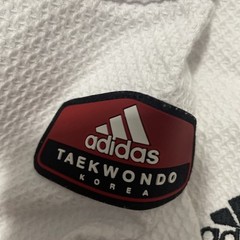 Adidas Taekwondo Uniform Top Mens Extra Extra Large WTF Black Collar White