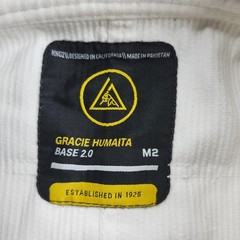 Gracie Humaita Jiu Jitsu Base 2.0 Kimono GI Jacket Size M2 White (Jacket Only)