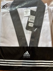 Adidas White with Black Trim Taekwondo Uniform Size 5/190 Cm