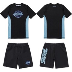Shoyoroll Carolina Competitor Rash Guard SS & Training Fitted Shorts Jiu Jitsu