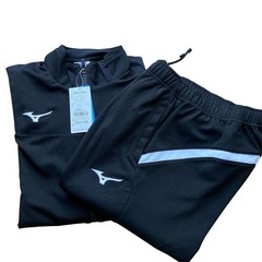 Mizuno Tracksuit Set Black L Jacket Pants Training Wear New With Tags Japan