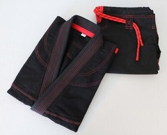 Martial Sports Brazilian Jiu Jitsu Gi Uniform – Black/Red, Free Belt, Free Ship