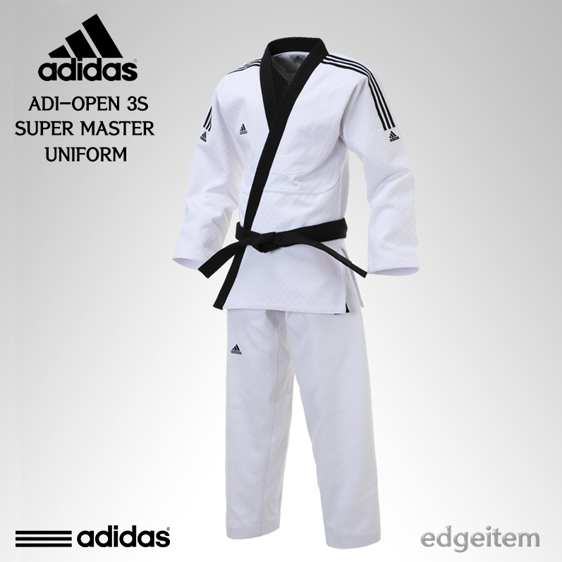 Adidas ADI-OPEN 3S SUPER MASTER Uniform (3-Stripe) Taekwondo Hapkido Open Dobok