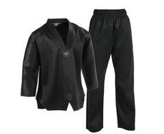 Karate & Tae Kwon Do Uniform (Gi) with a White Belt and Yellow Student Belts