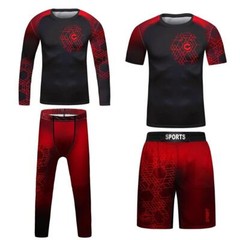 USA Ship Kids Brazilian Jiu-Jitsu BJJ MMA Uniform Combo Set Rashguard Shorts