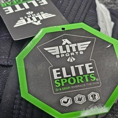 Elite Sports GI Brazilian Jiujitsu Gi Kimono Black C1 White Belt
