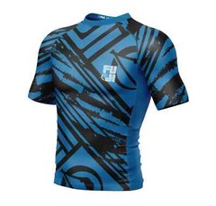 Fuji Battle Flex Lite MMA BJJ Jiu Jitsu Short ShortSleeve SS Rashguard – Blue