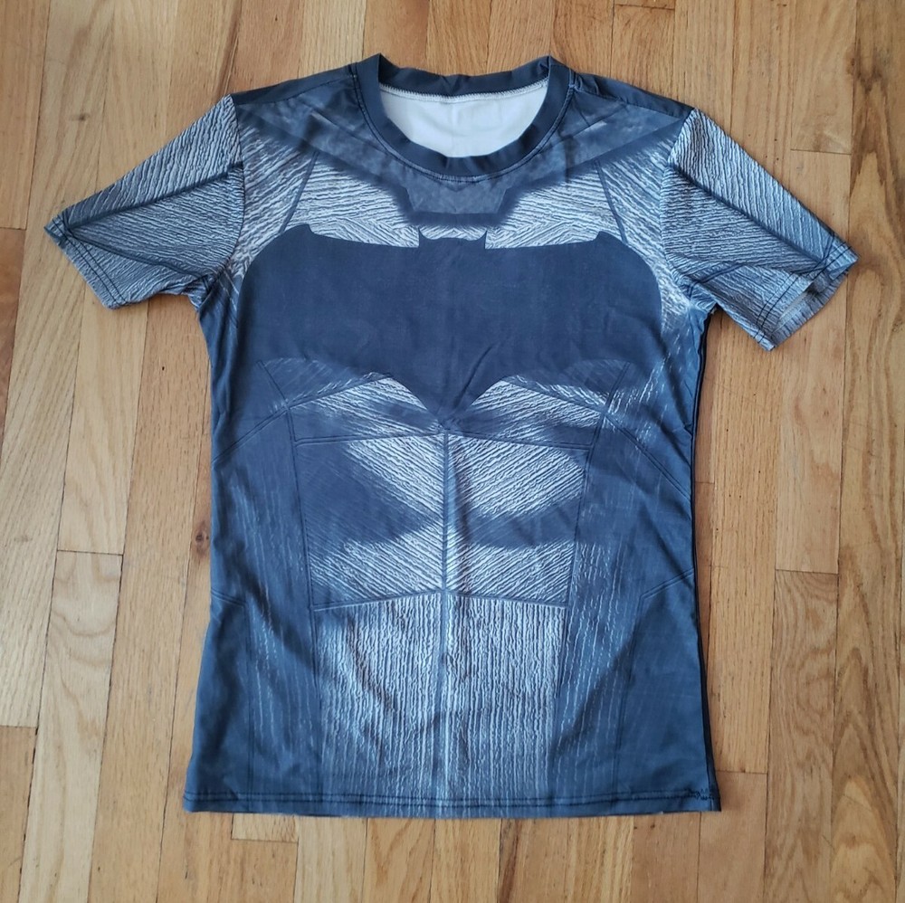Batman Dark Knight MMA BJJ Jiu Jitsu Short Sleeve Rashguard M compression shirt