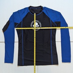 Wanderlei Silva Wand Fight Team MMA Long Sleeve Rash Guard. XXL Used. Black Blue