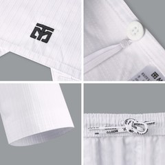 Mooto 1st Dan Black Belt Kukkiwon Taekowndo Kid Uniform Dobok Gi White Stripe