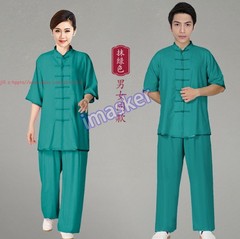 Unisex Cotton Blend Tai Chi Suit Summer martial arts Uniforms Kung Fu Clothing