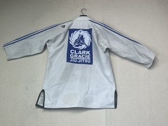 Clark Gracie Adidas Adult Men Size A3 White Stains Jiu Jitsu MMA Kimono Top Only