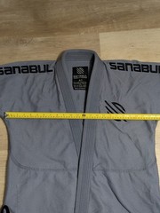 Sanabul Essential BJJ Gi Kimono Top for Men Brazilian Jiu Jitsu Gi Size A1 Grey