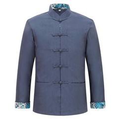 Mens Traditional Chinese Tang Suit Coat Jacket Kung Fu Wingchun Uniform Tops New