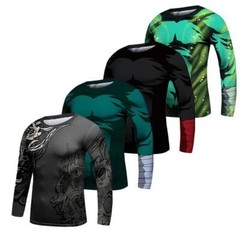 Kids Brazilian Jiu-Jitsu BJJ MMA Rashguard Shorts Set Anime Fighter DBZ Dragon