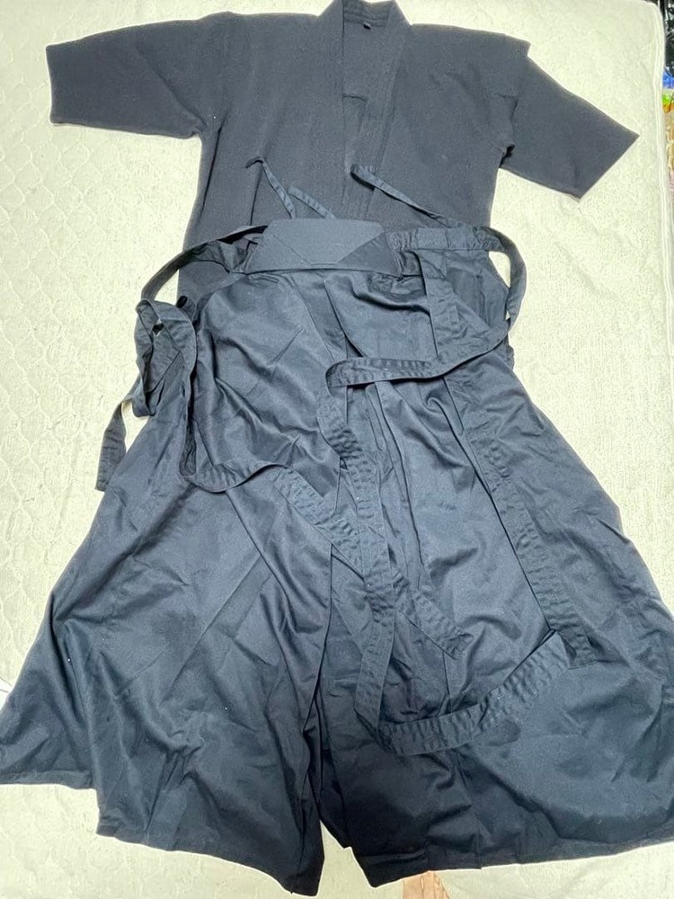 Japanese Kendo Gi Jacket Hakama Uniform Set Tenugui Cloth Kote Gloves