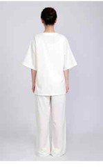 Summer Kung Fu Shirts Wing Chun Sport Tops Martial Arts Taichi Uniform White