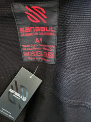 Sanabul Jacket Adult A1 Black/Red Brazilian Jiu Jitzu Gi Kimono Combat BJJ TOP