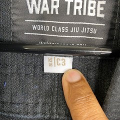 War Tribe Kids BJJ Gi Jacket Black Jiu Jitsu Martial Arts Uniform Top Size C3