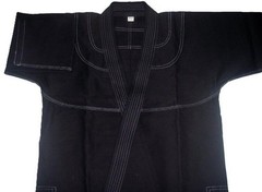 Black BJJ Gi Uniform Brazilian Jiu Jitsu Kimono Judo Training Suit w/ free Belt
