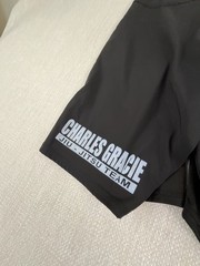 Charles Gracie Jiu Jitsu No Gi Shorts Adult 28 Made In USA Black BJJ MMA Logo