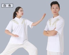New Chinese Cotton Tai Chi Tops Kung Fu Wushu Martial Arts T-shirt Unisex Summer