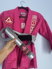 GRACIE BARRA Jiu Jitsu Gi Girls PINK Equipe GB Edition Lite Ripstop Kimono Y4