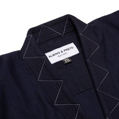 New Albino & Preto BJJ GI Navy Blue Batch#72 Satori Jiu Jitsu Uniform With Bag