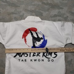BMA Taekwondo Uniform Youth 000 White Master Kims V-Neck