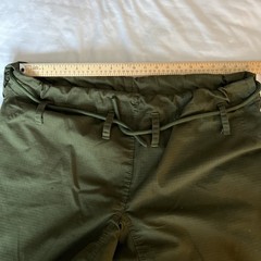 Hawk GI Jiu Jitsu A3 Green Pants Double Knee Rope Tie Waist Ripstop Pattern ￼