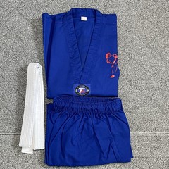 Martial Arts Taekwondo Karate Uniform Youth Size 1 Blue CHEN HUU Academy New
