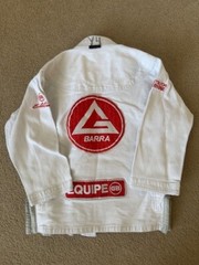 GRACIE BARRA Jiu Jitsu Equipe GB Kimono Jacket WHITE Kids Unisex Size Y4