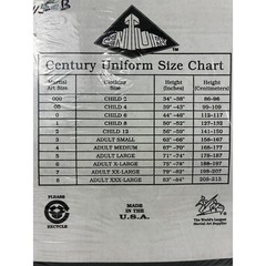 Century Martial Arts Uniform White Karate Gi Child Size 12 Size 2 New USA Made