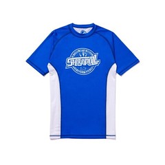 Shoyoroll Competitor 21.Blue Rash Guard SS & Training Fitted Shorts MMA Jiujitsu