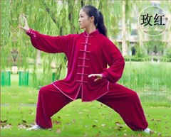 Women Men Martial Arts Uniform Yoga Tai Chi Sets Tang Kung Fu Suit Outfit Thick