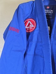 Gracie Barra Limited Edition Ripstop Trainlite Blue Kimono Top Jacket 1 Piece A2