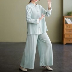 Cotton and Linen Yoga Suit Practice Suit Zen Tea Suit