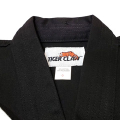 Tiger Claw Sparmaster Martial Arts Uniform Black Kids Size 0/130 White Belt Incl