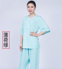 Summer Women Cotton Tai chi Uniform Kung fu Suit Martial arts Wing Chun Clothes